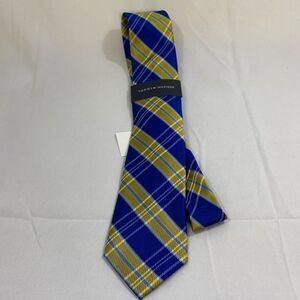 Tommy Hilfiger Yellow and Blue Plaid Neck Tie